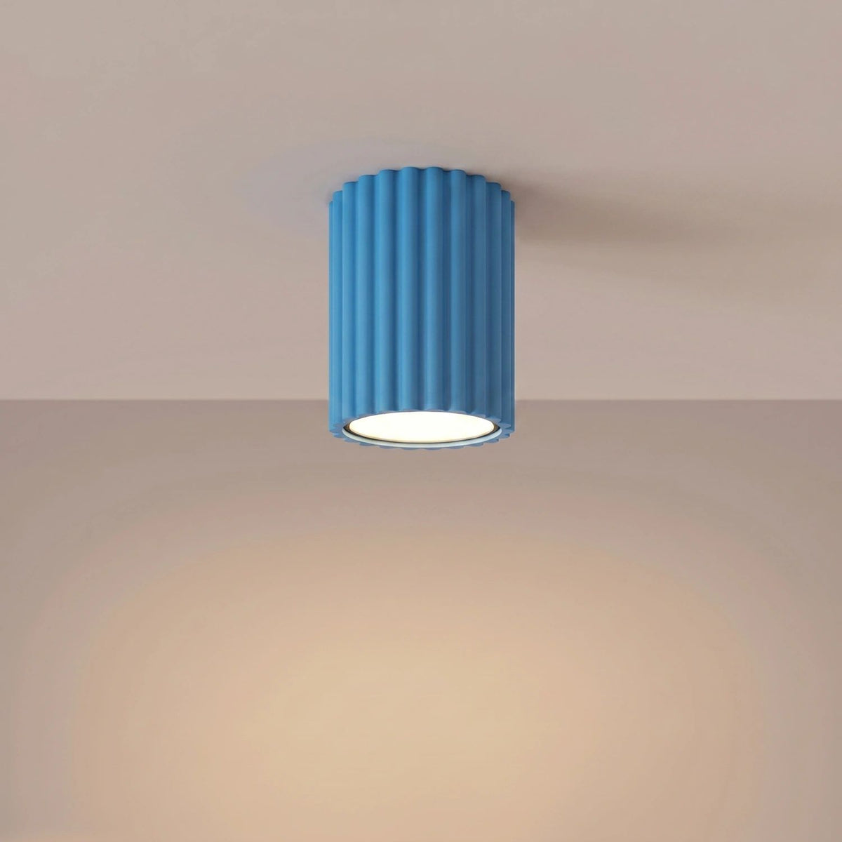 
Design Deckenlampe „Karbon“ - Hellblau / Ø 6.5 x 10 cm
