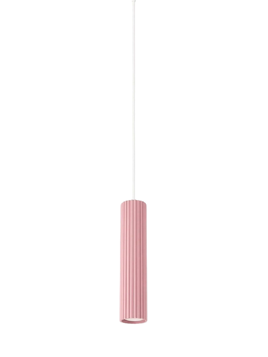 
Design Pendellampe „Karbon“ 1-flammig - Rosa