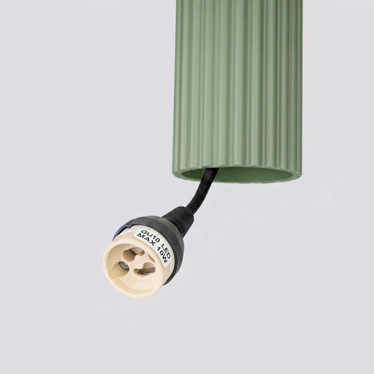 
Design Pendellampe „Karbon“ 1-flammig - Salbeigrün