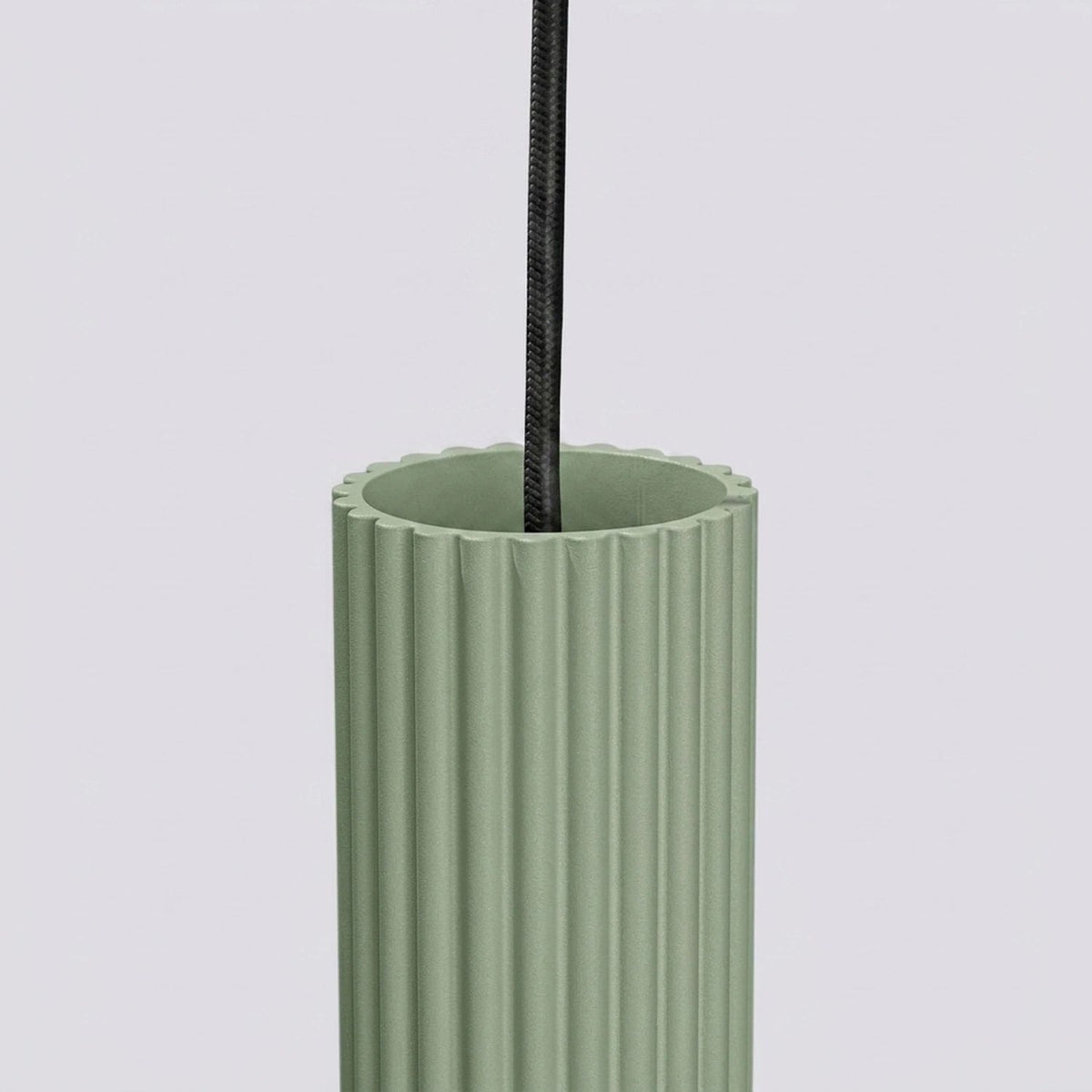 
Design Pendellampe „Karbon“ 1-flammig - Salbeigrün