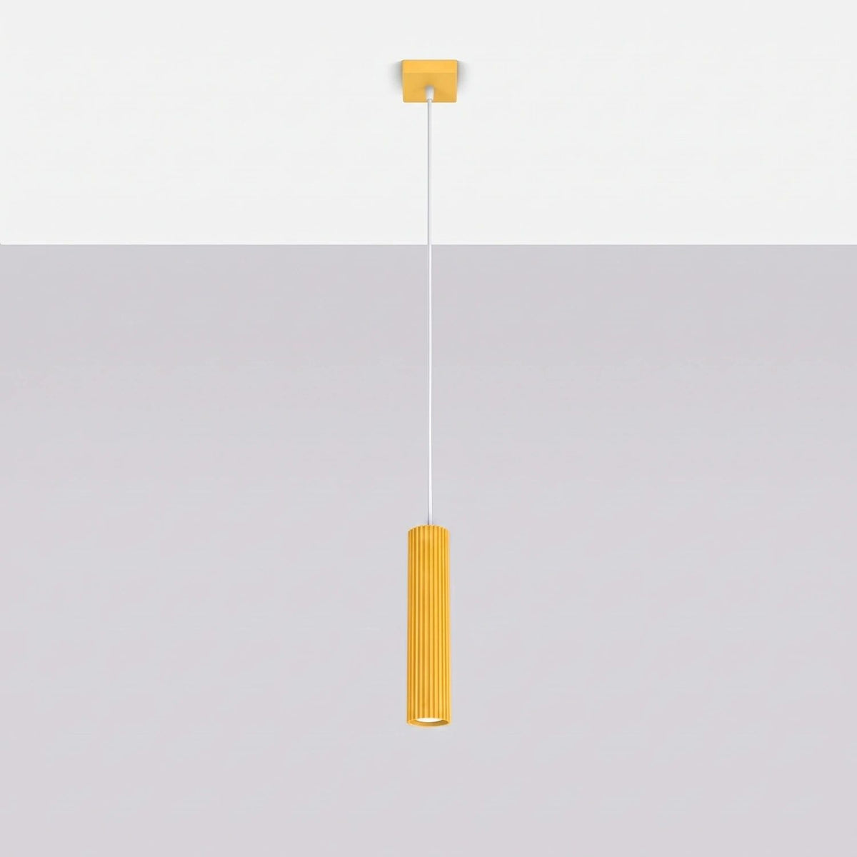 
Design Pendellampe „Karbon“ 1-flammig - Gelb