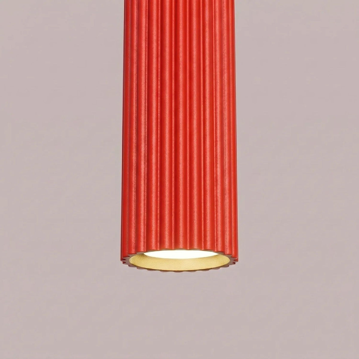 
Design Pendellampe „Karbon“ 1-flammig - Rot