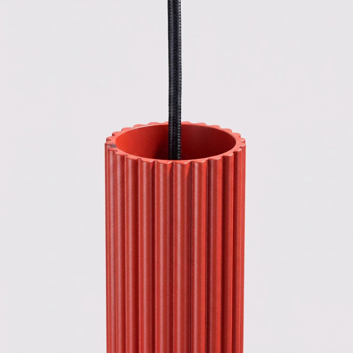 
Design Pendellampe „Karbon“ 1-flammig - Rot