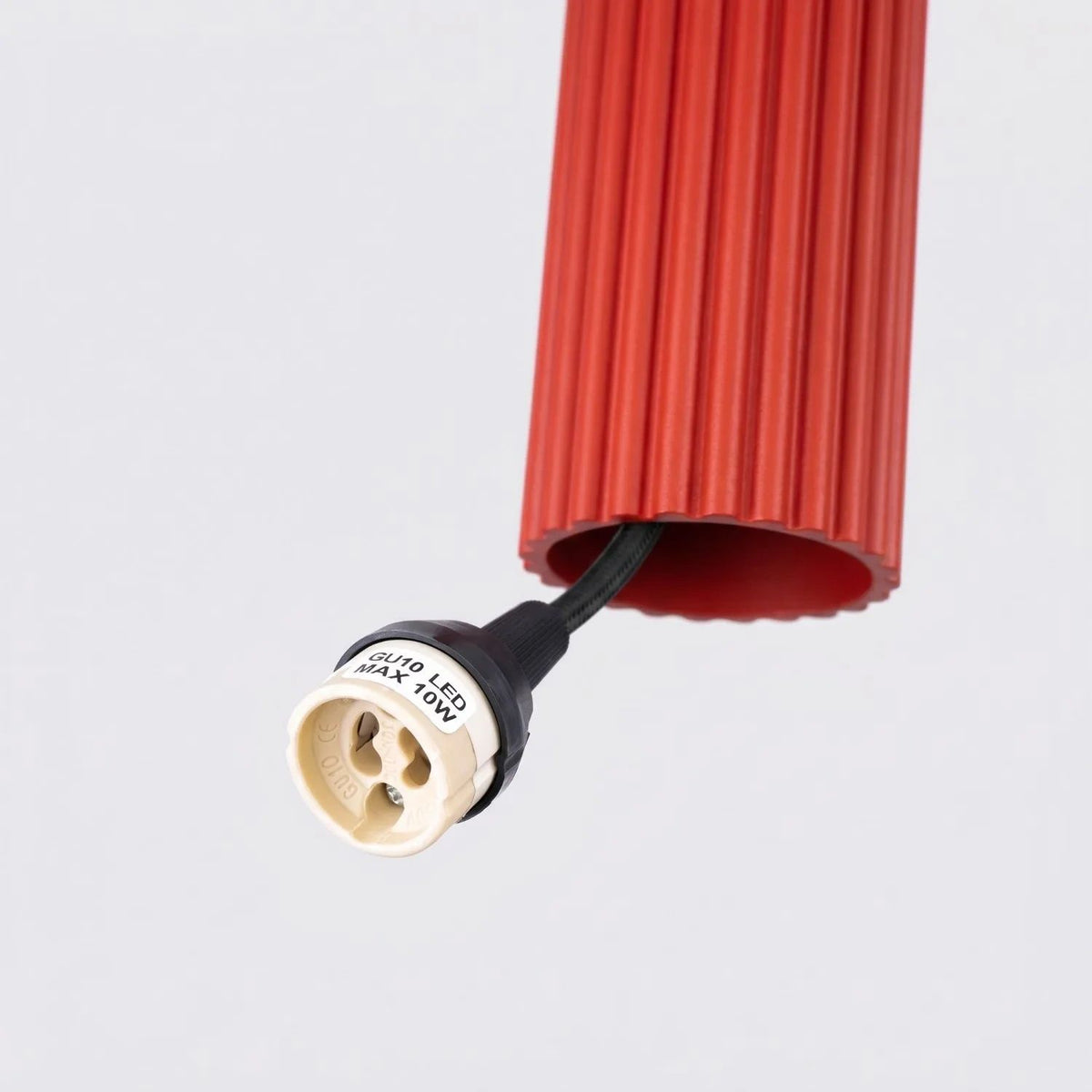 
Design Pendellampe „Karbon“ 1-flammig - Rot