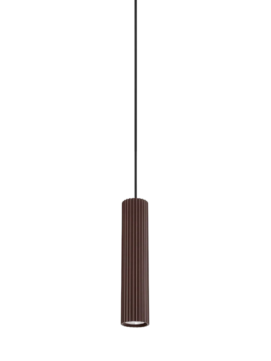 
Design Pendellampe „Karbon“ 1-flammig - Braun