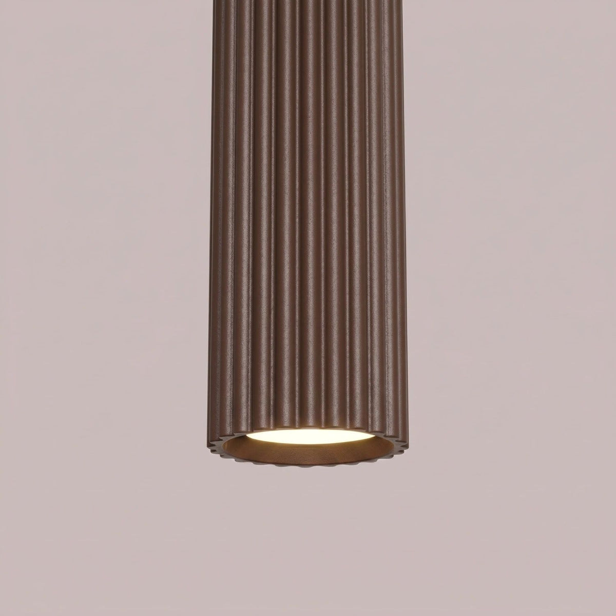 
Design Pendellampe „Karbon“ 1-flammig - Braun