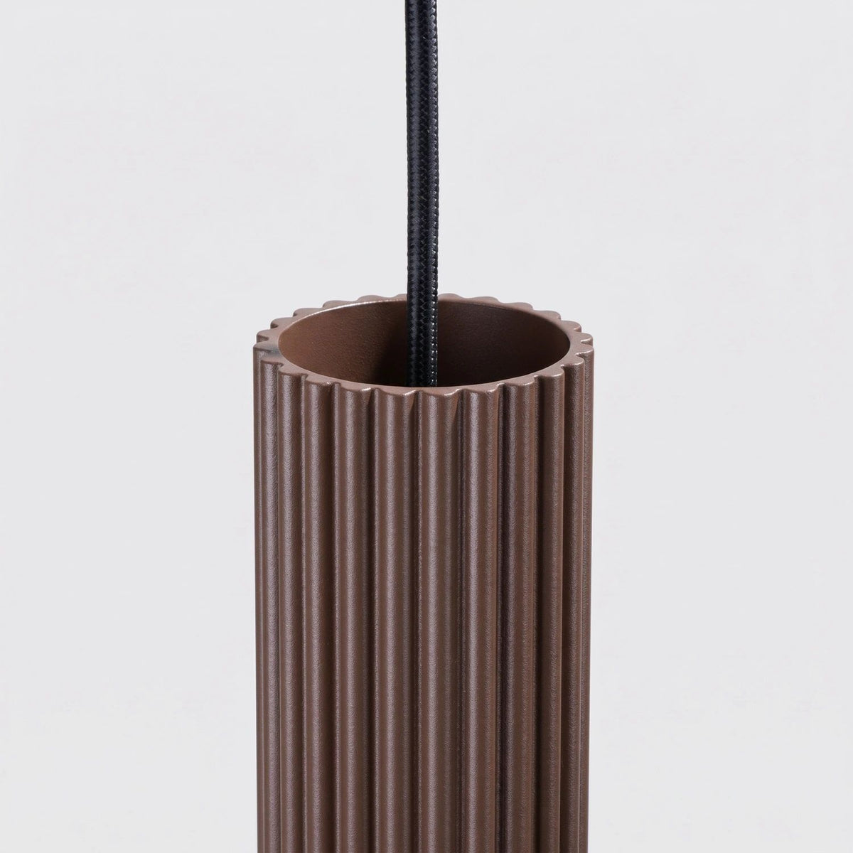 
Design Pendellampe „Karbon“ 1-flammig - Braun