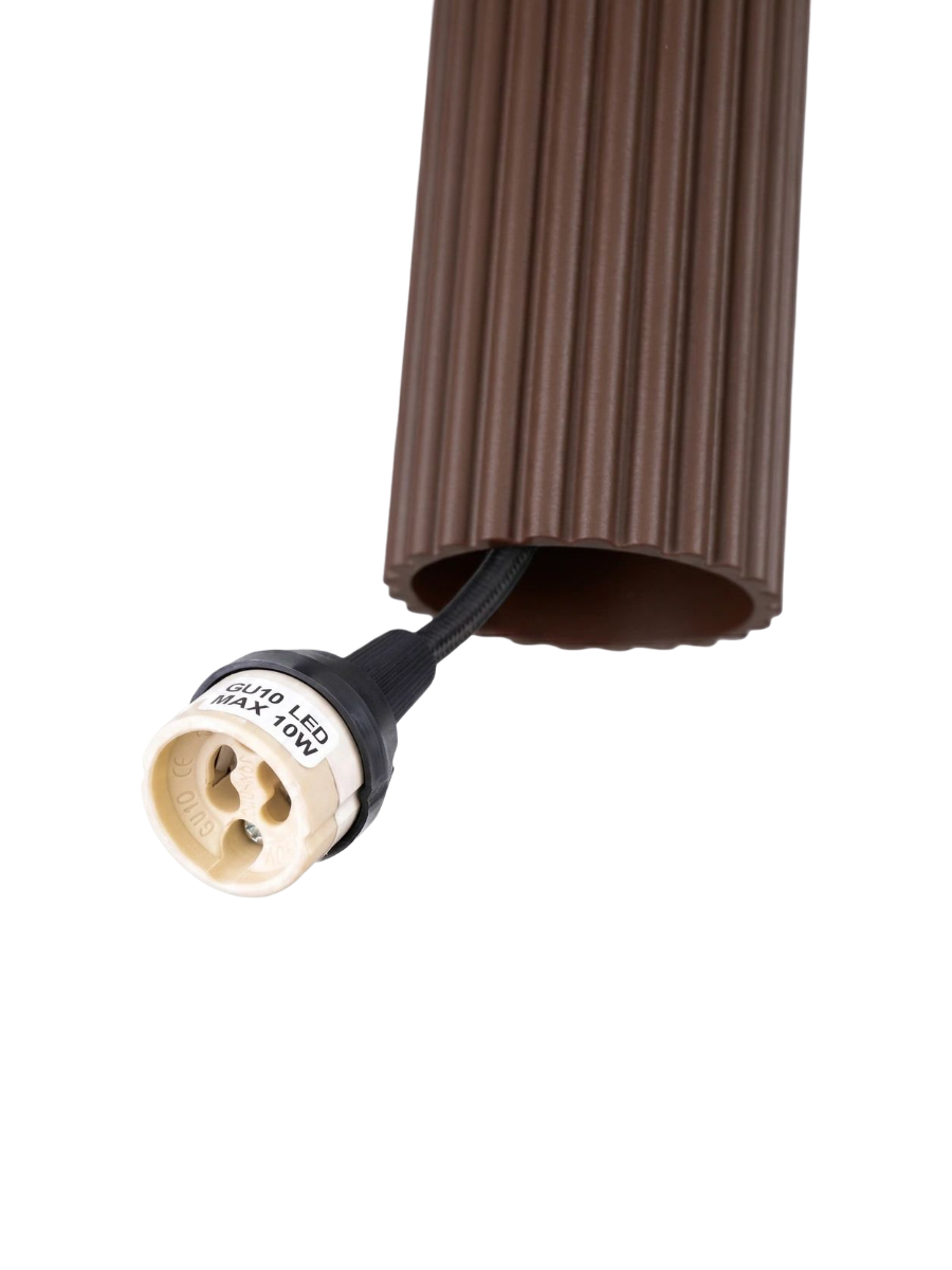 
Design Pendellampe „Karbon“ 1-flammig - Braun