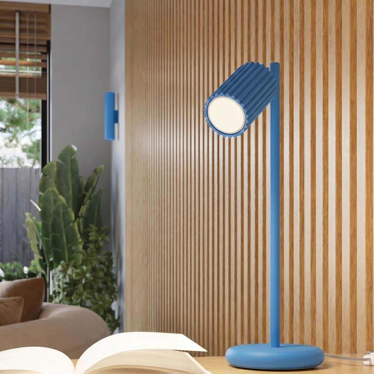 
Design Pendellampe „Karbon“ 1-flammig - Hellblau