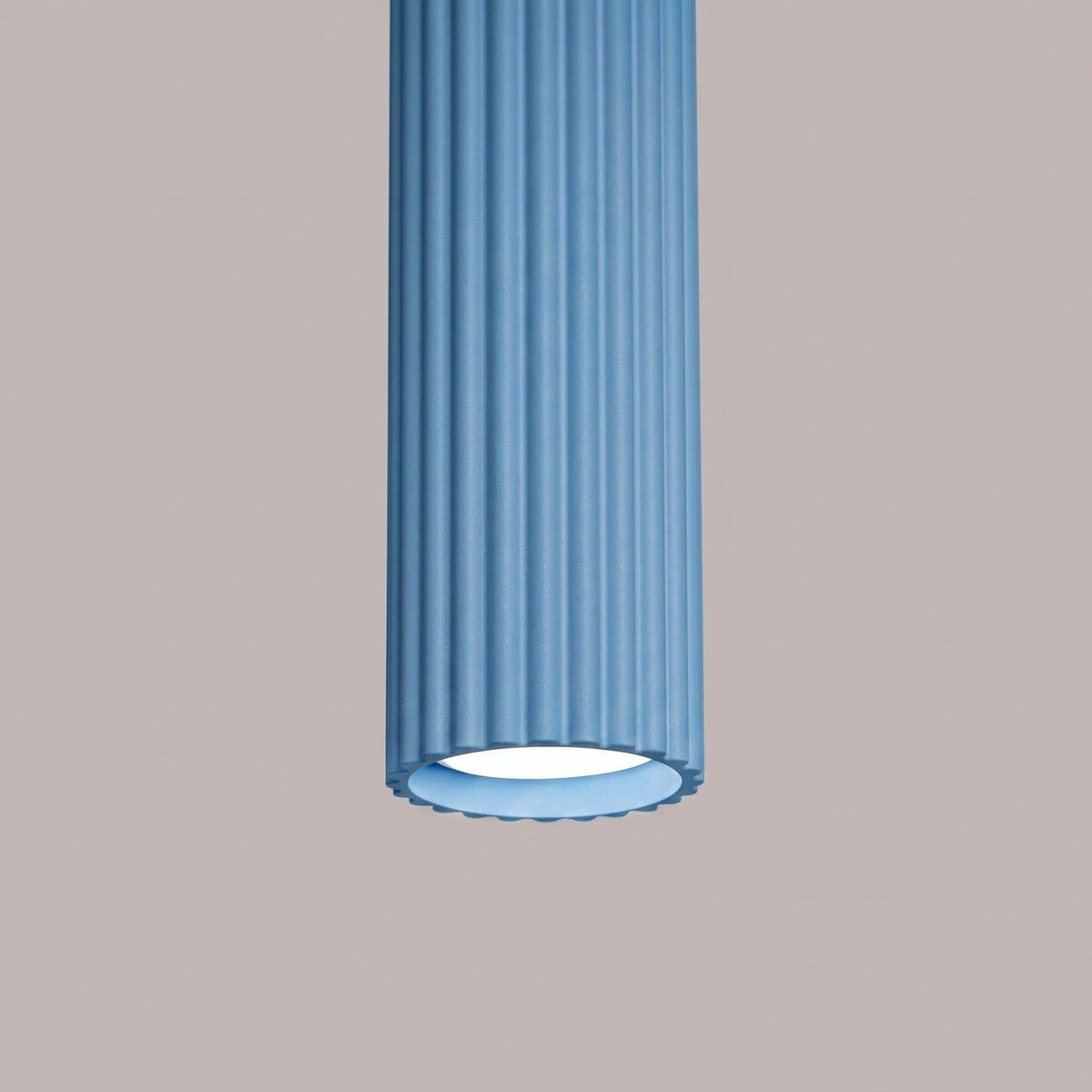 
Design Pendellampe „Karbon“ 1-flammig - Hellblau