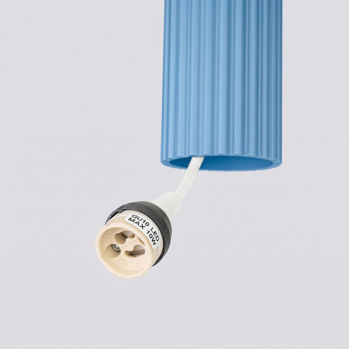 
Design Pendellampe „Karbon“ 1-flammig - Hellblau