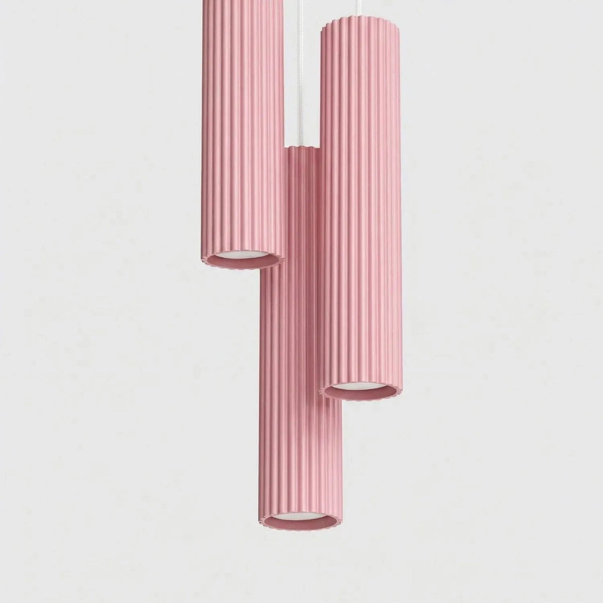 
Design Pendellampe „Karbon“ 3-flammig - Rosa