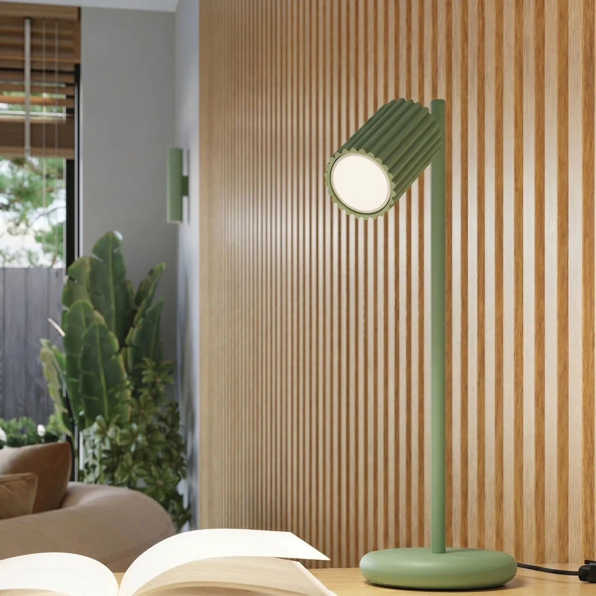 
Design Pendellampe „Karbon“ 3-flammig - Salbeigrün