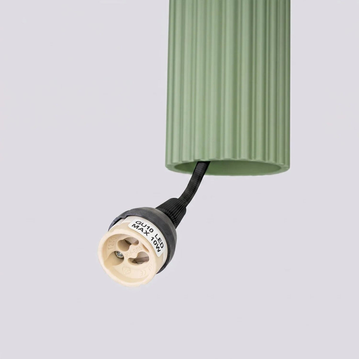 
Design Pendellampe „Karbon“ 3-flammig - Salbeigrün