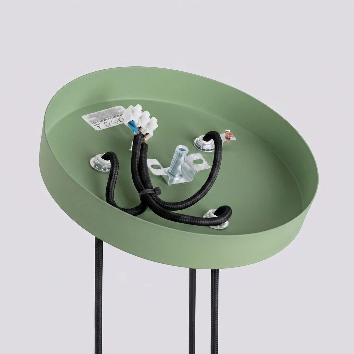 
Design Pendellampe „Karbon“ 3-flammig - Salbeigrün