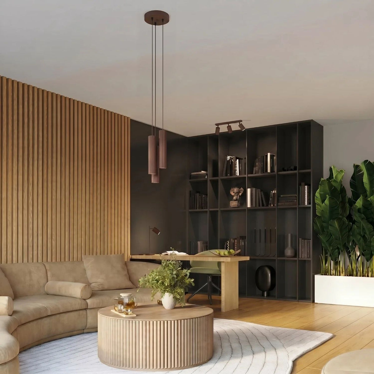 
Suspension design « Karbon » à 3 lumières - Braun