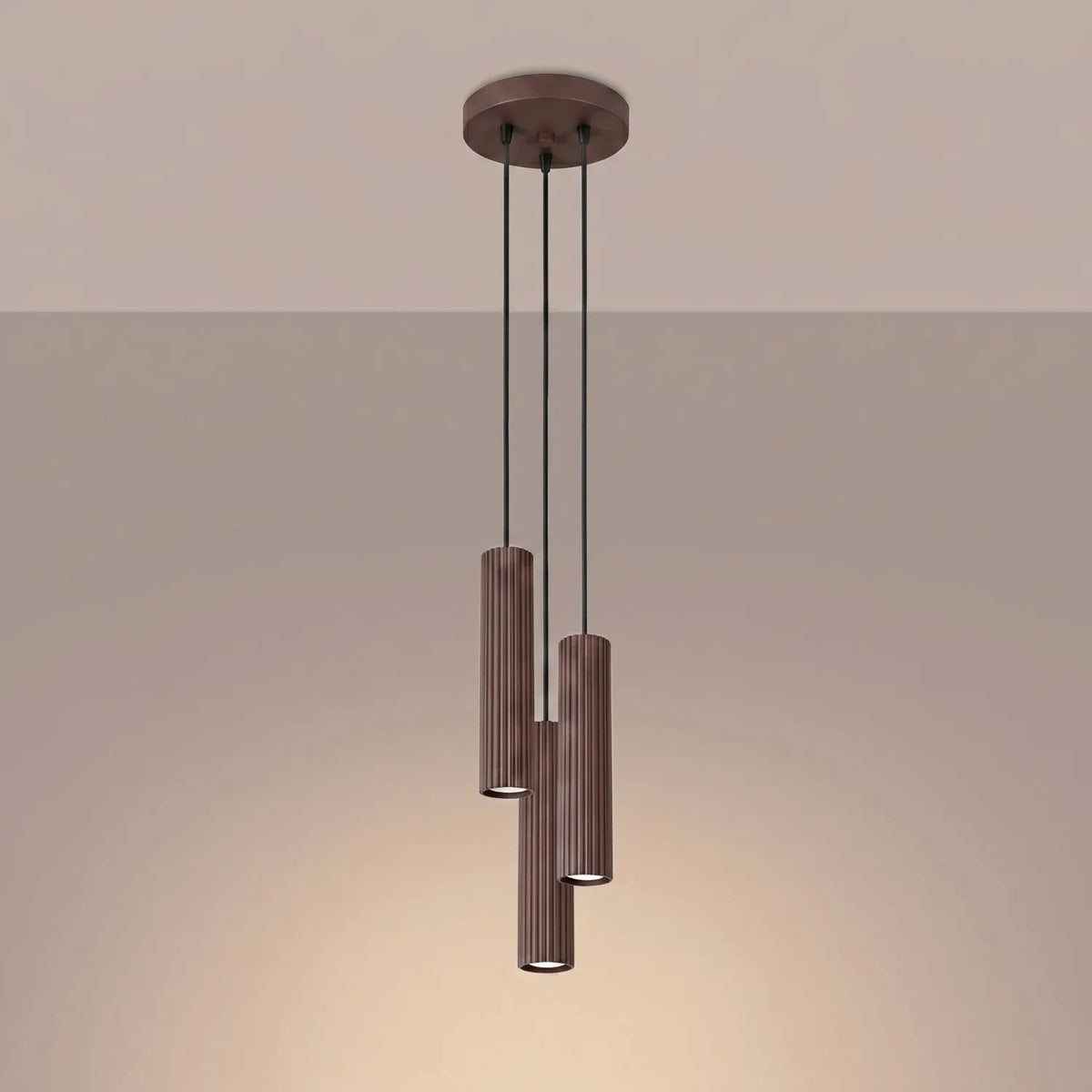 
Suspension design « Karbon » à 3 lumières - Braun