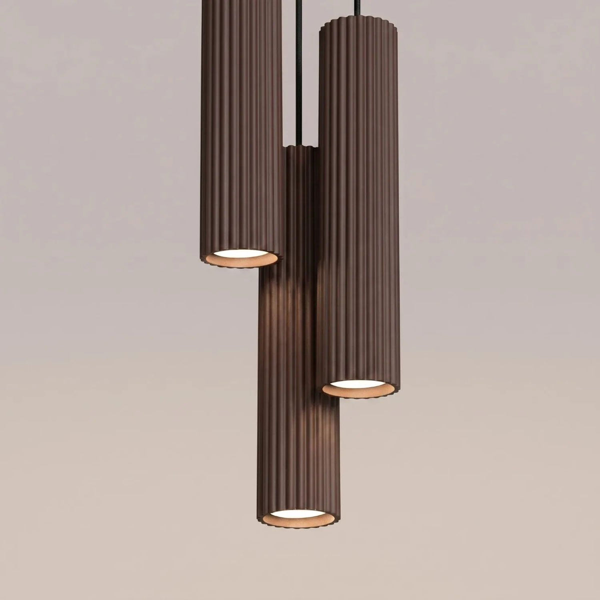 
Suspension design « Karbon » à 3 lumières - Braun