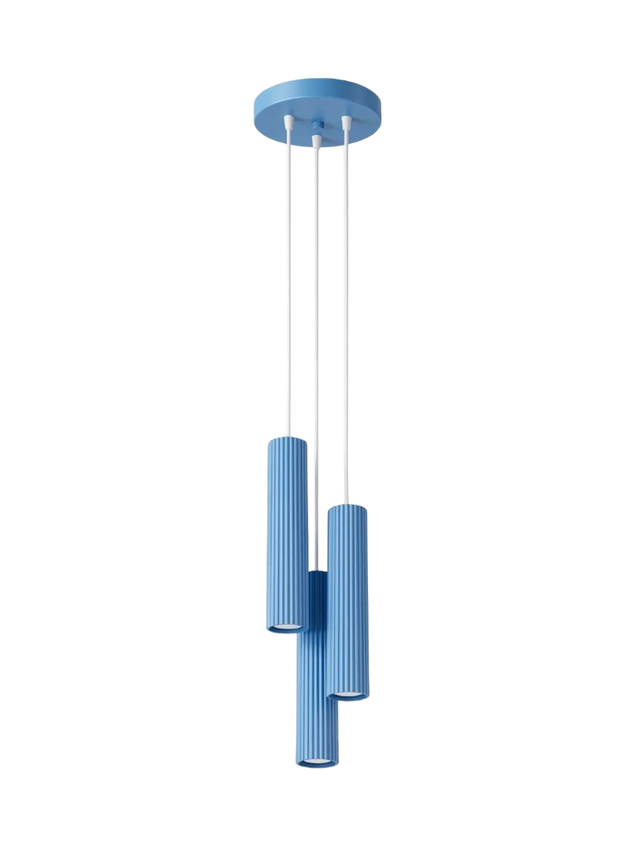 
Design Pendellampe „Karbon“ 3-flammig - Ultramarine