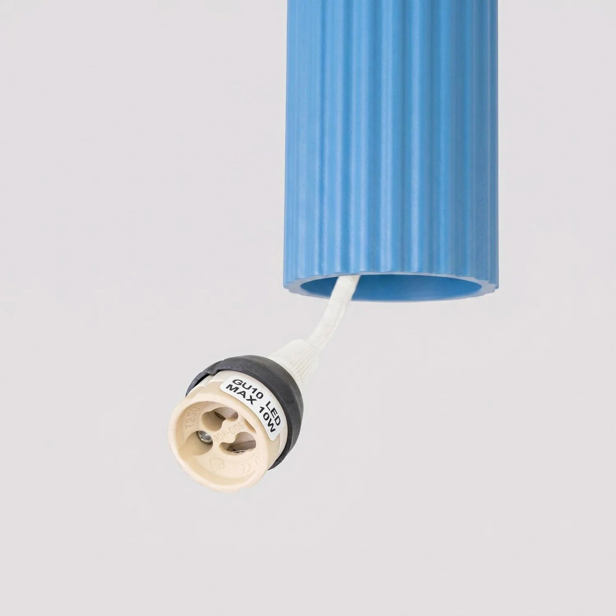 
Design Pendellampe „Karbon“ 3-flammig - Hellblau