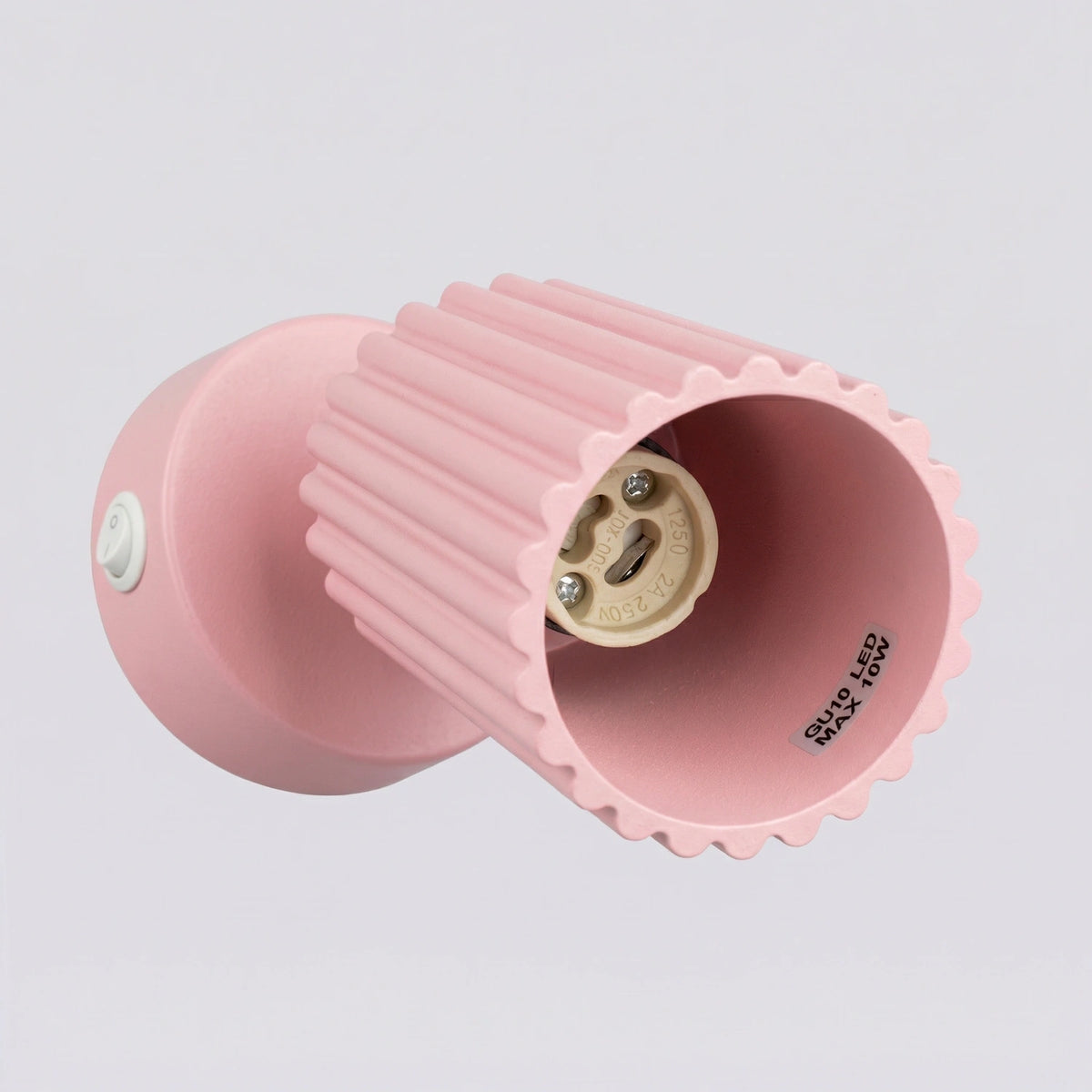 
Design Wandlampe „Karbon“ mit Schalter - Rosa