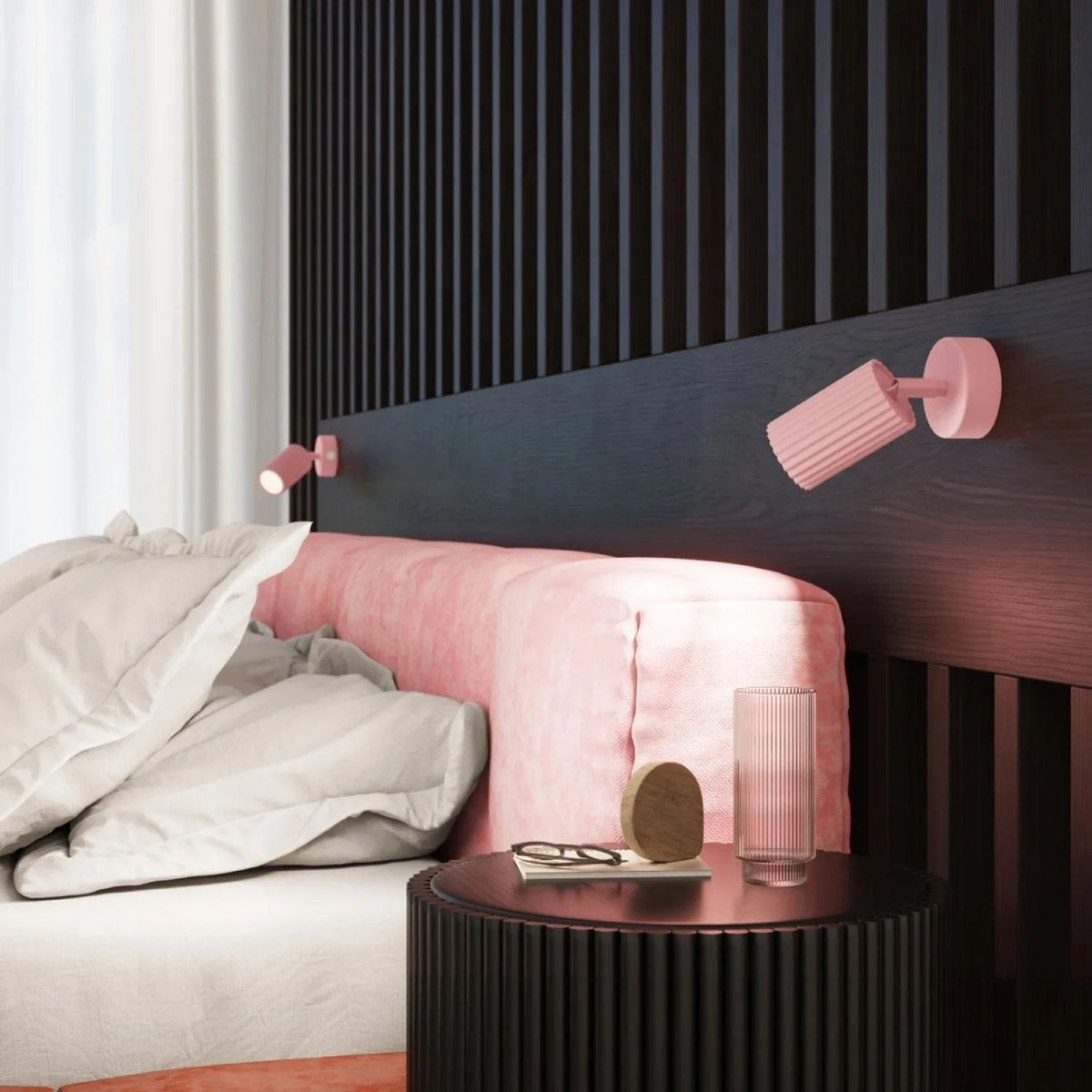 
Design Deckenlampe „Karbon“ 2-flammig - Rosa