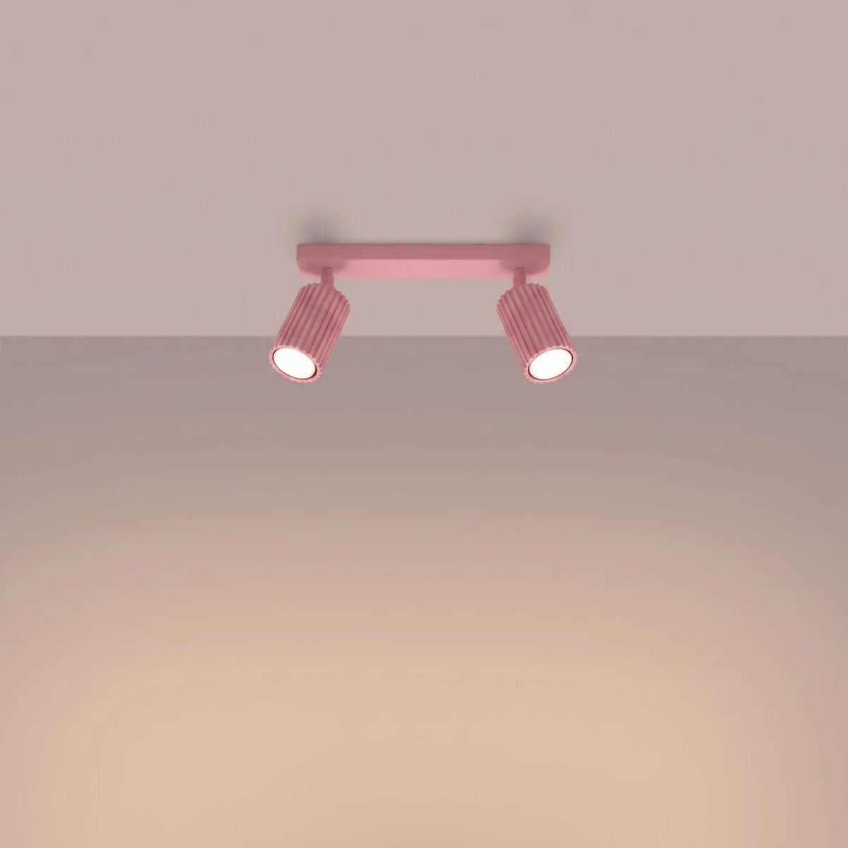 
Design Deckenlampe „Karbon“ 2-flammig - Rosa