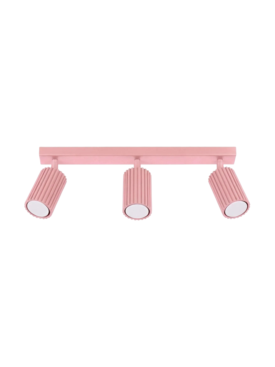 
Design Deckenlampe „Karbon“ 3-flammig - Rosa