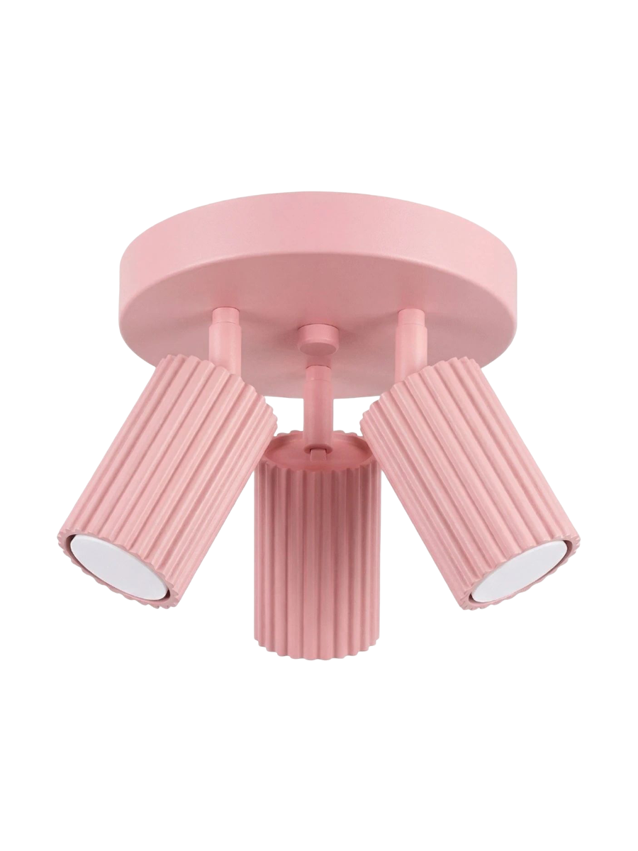 
Design Deckenlampe „Karbon II“ 3-flammig - Rosa