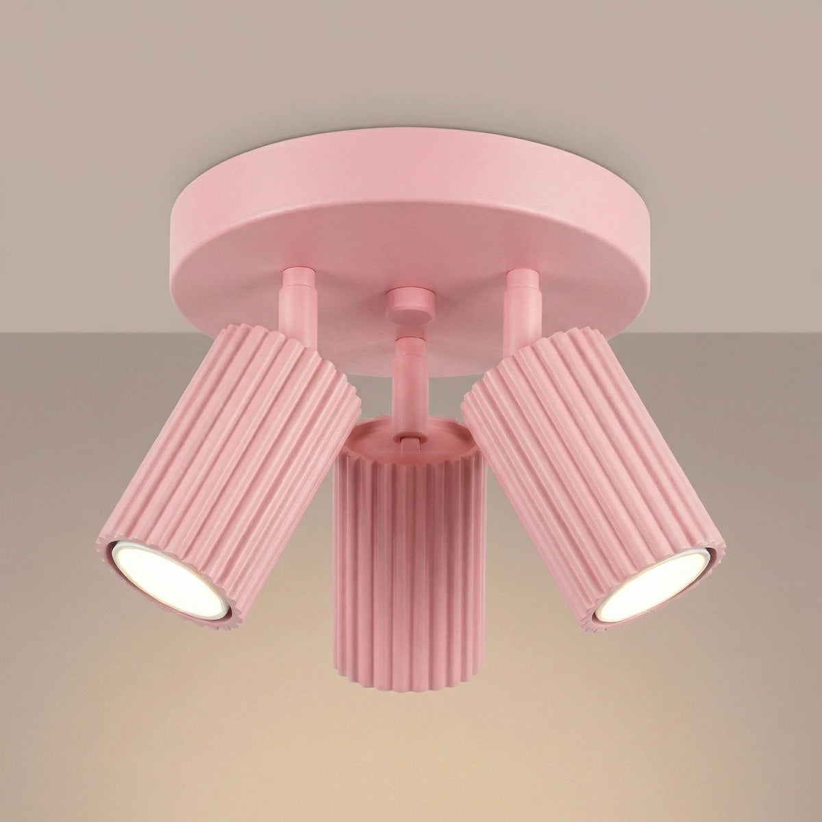 
Design Deckenlampe „Karbon II“ 3-flammig - Rosa