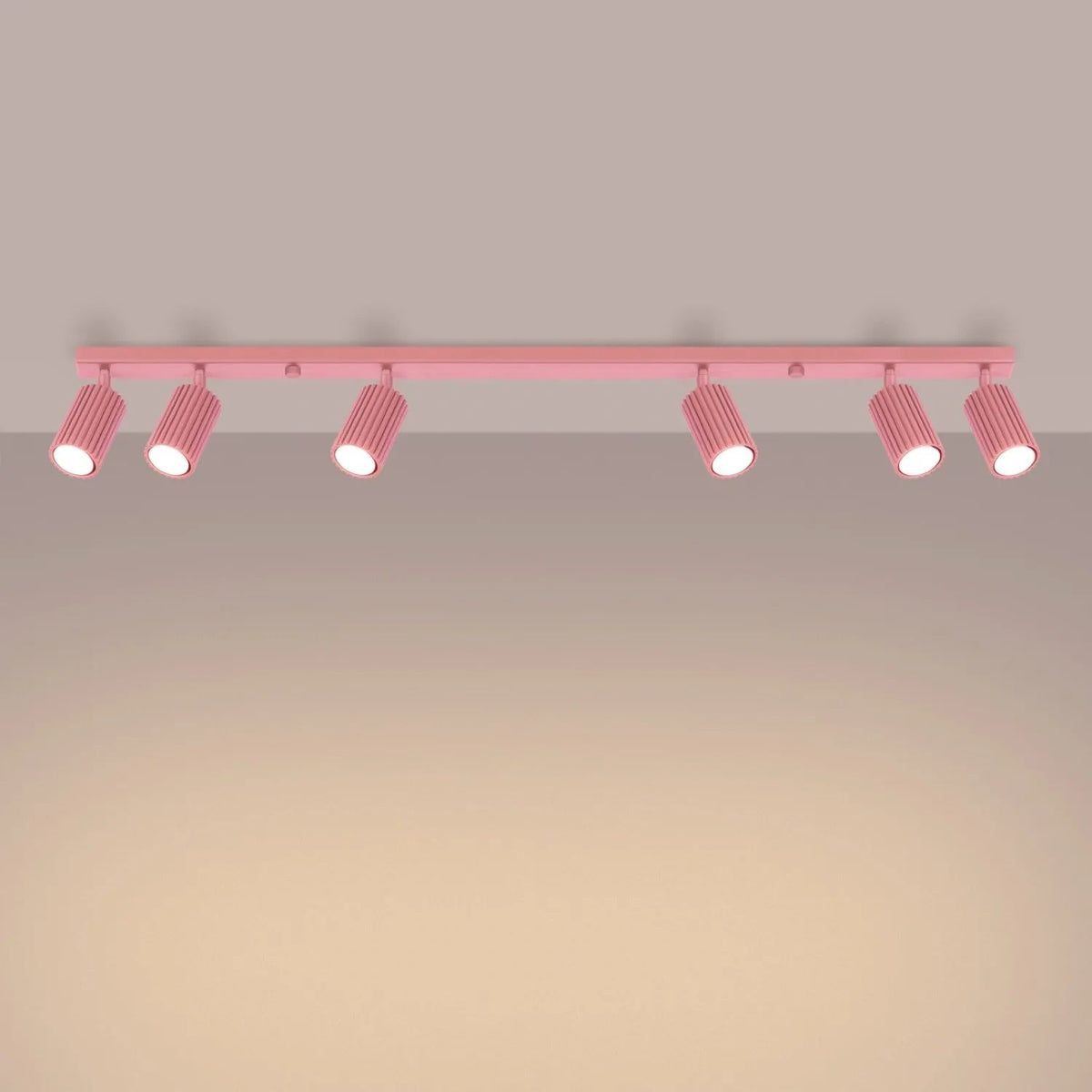 
Design Deckenlampe „Karbon“ 6-Flammig - Rosa
