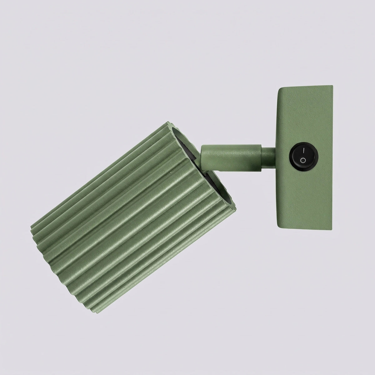 
Design Wandlampe „Karbon“ mit Schalter - Salbeigrün