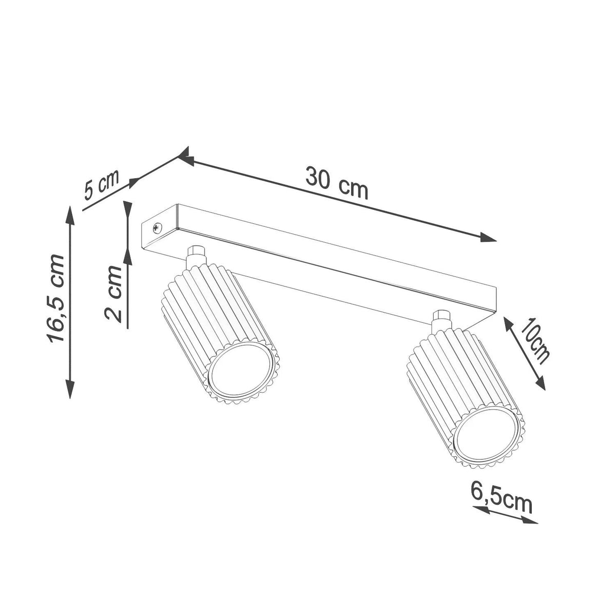 
Design Deckenlampe „Karbon“ 2-flammig - Salbeigrün
