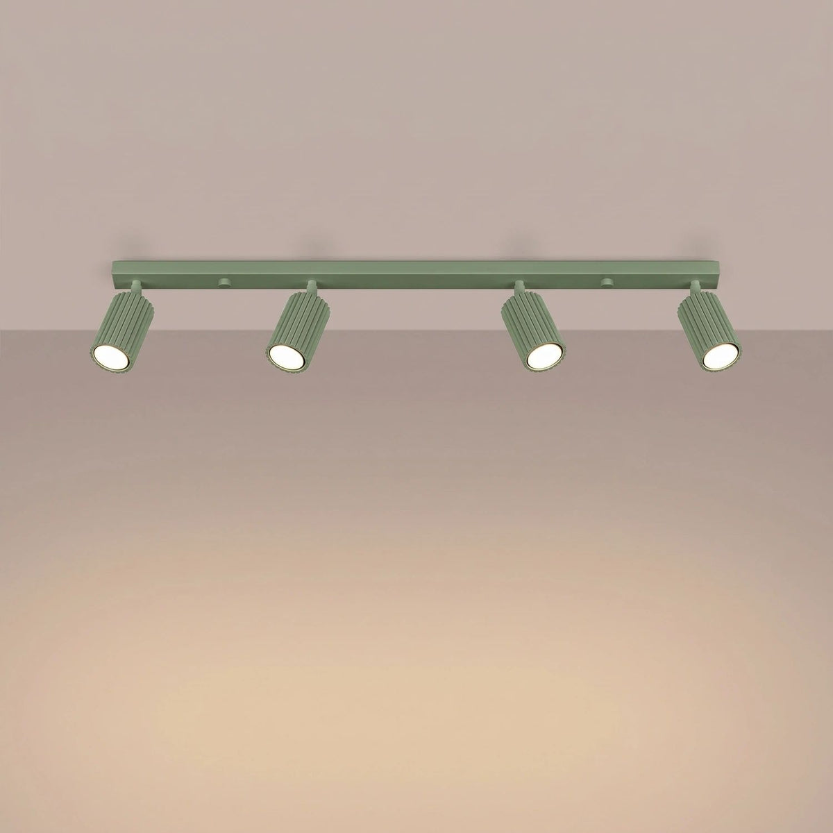 
Design Deckenlampe „Karbon“ 4-flammig - Sallbeigrün