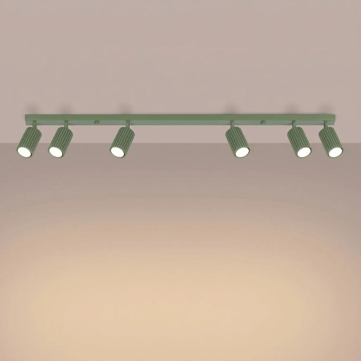 
Design Deckenlampe „Karbon“ 6-Flammig - Salbeigrün