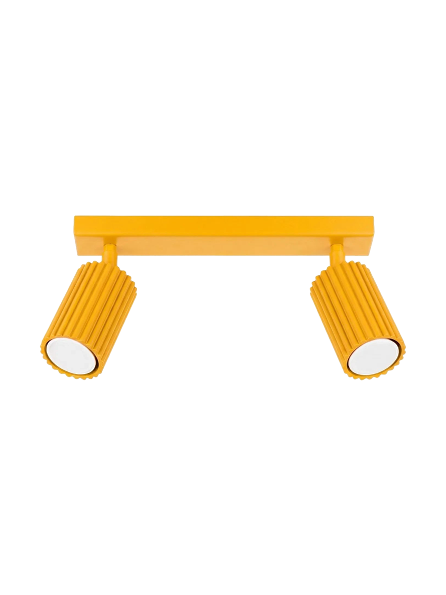
Design Deckenlampe „Karbon“ 2-flammig - Gelb