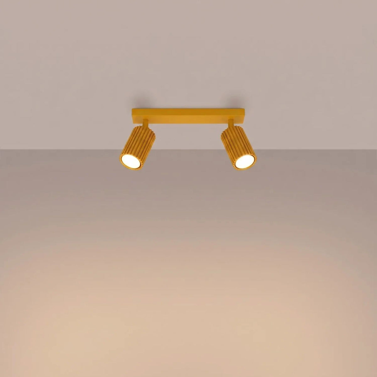 
Design Deckenlampe „Karbon“ 2-flammig - Gelb