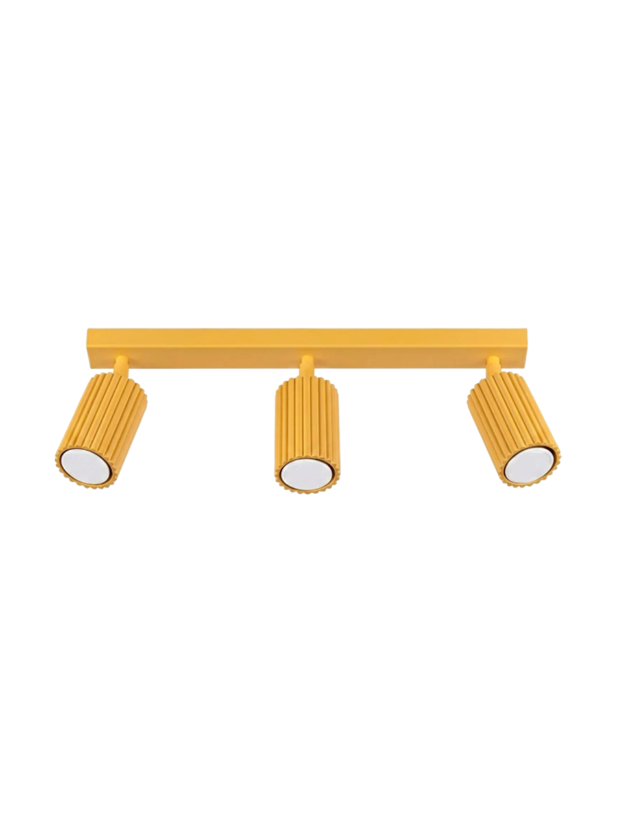 
Design Deckenlampe „Karbon“ 3-flammig - Gelb