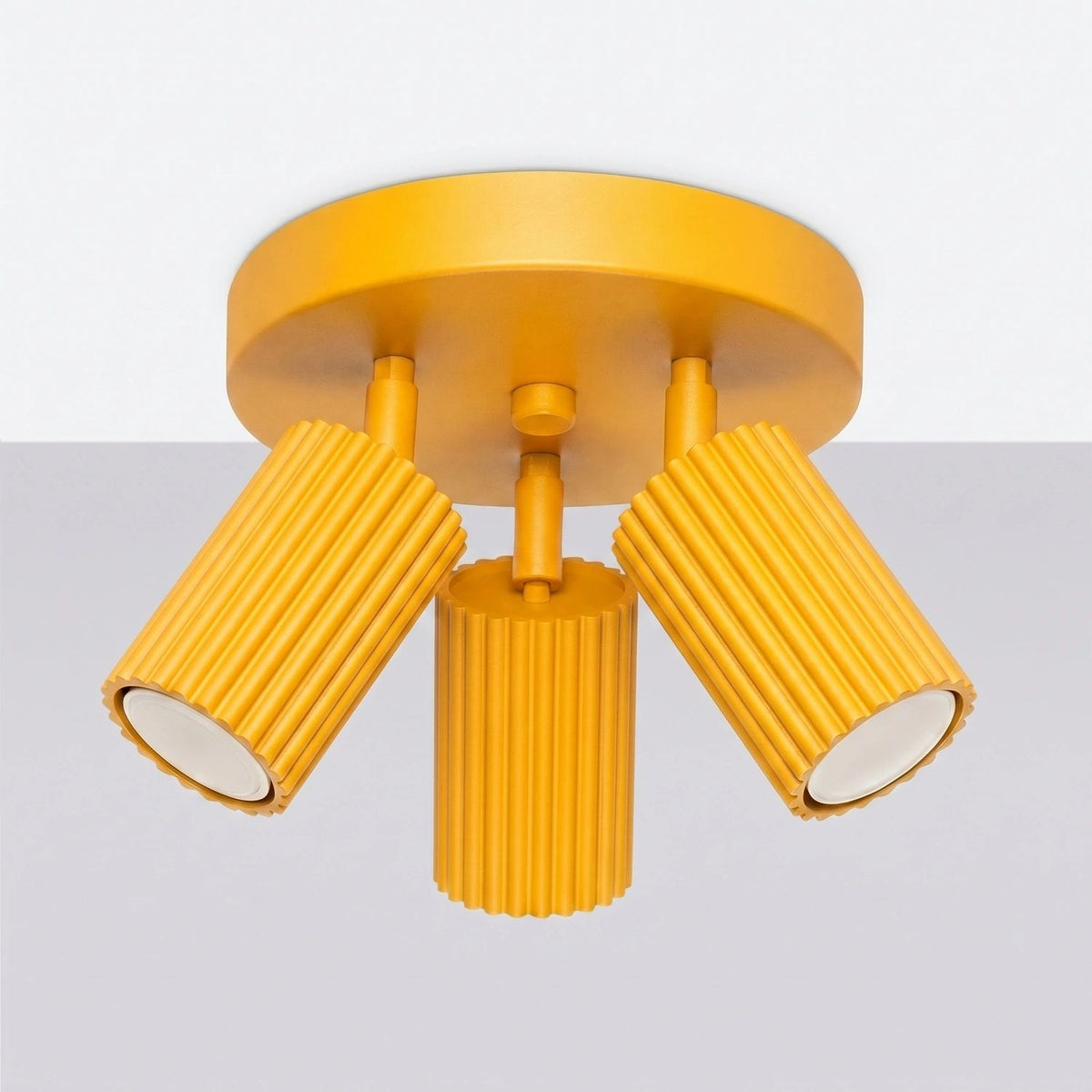 
Design Deckenlampe „Karbon II“ 3-flammig - Gelb