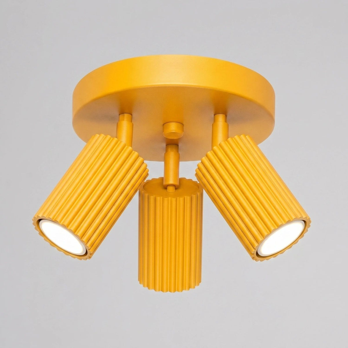 
Design Deckenlampe „Karbon II“ 3-flammig - Gelb