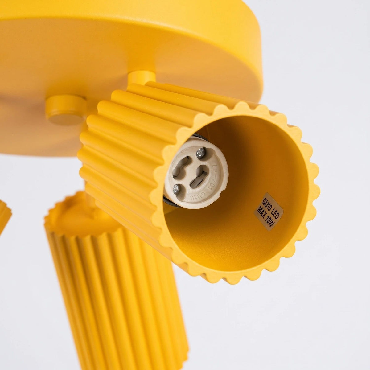 
Design Deckenlampe „Karbon II“ 3-flammig - Gelb