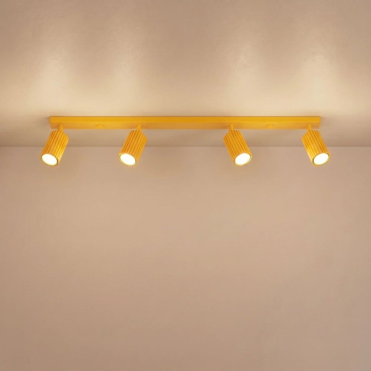 
Design Deckenlampe „Karbon“ 4-flammig - Gelb