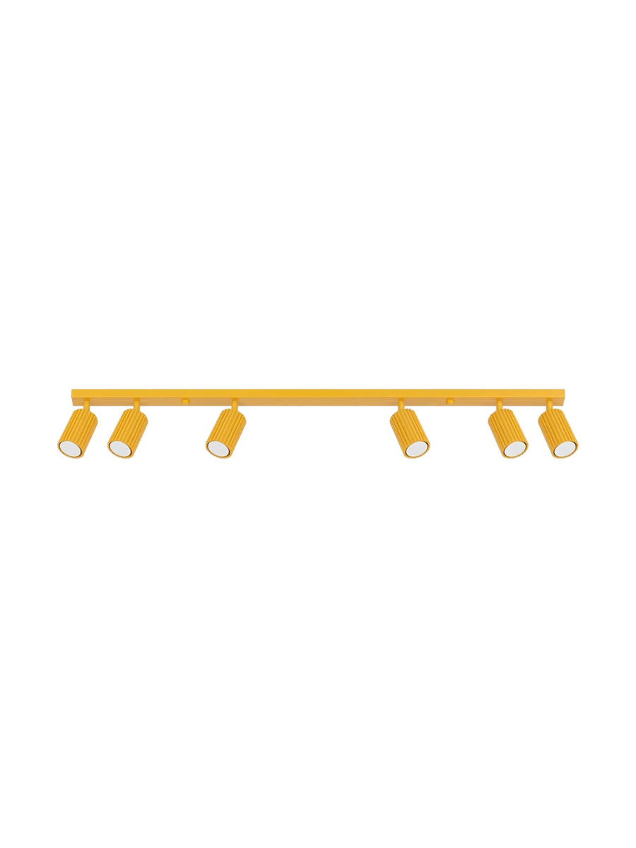 
Design Deckenlampe „Karbon“ 6-Flammig - Gelb
