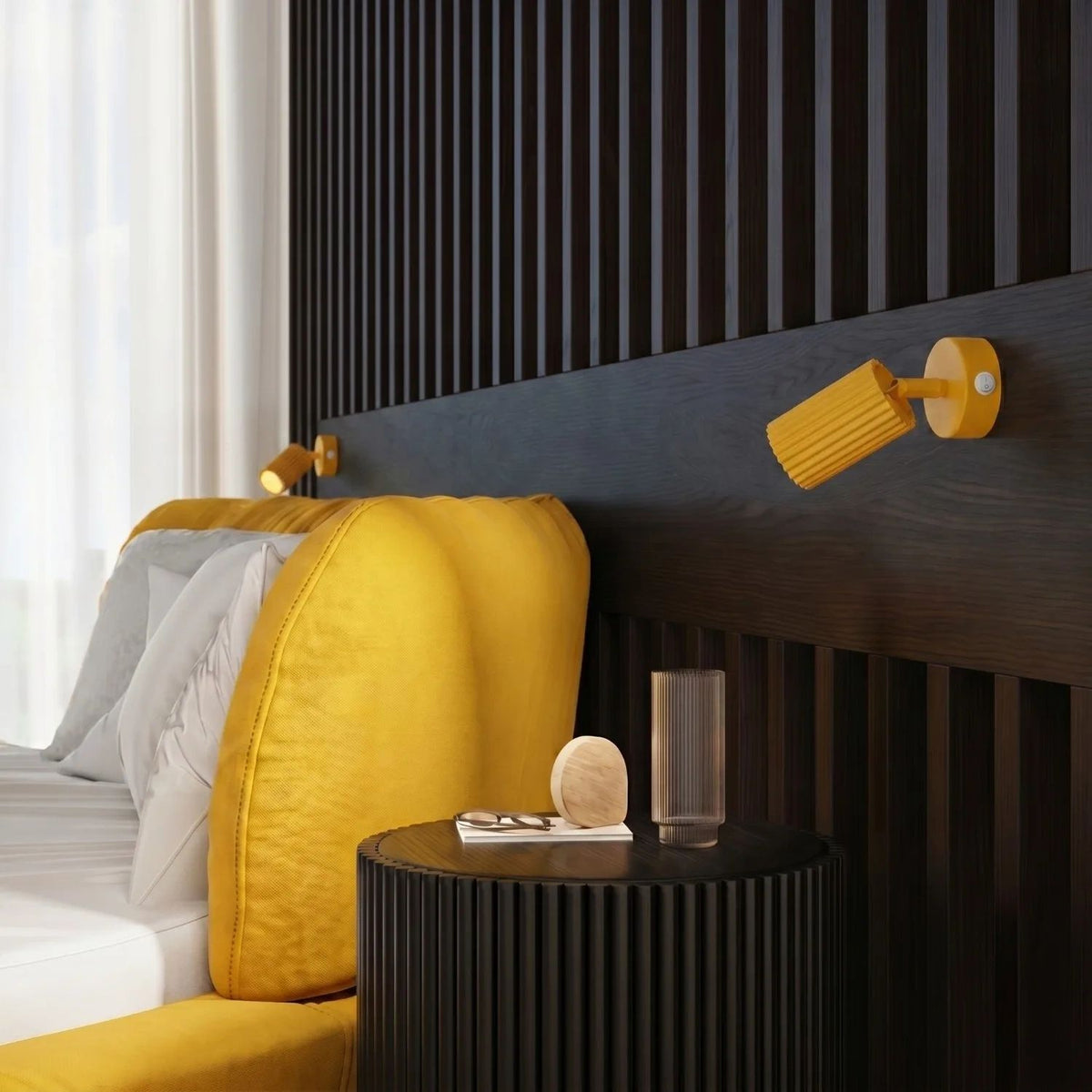 
Design Deckenlampe „Karbon“ 6-Flammig - Gelb