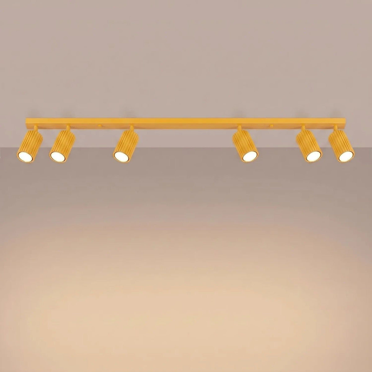 
Design Deckenlampe „Karbon“ 6-Flammig - Gelb