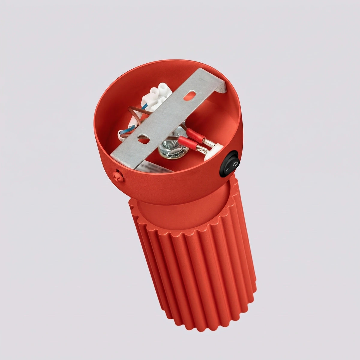 
Design Wandlampe „Karbon“ mit Schalter - Rot