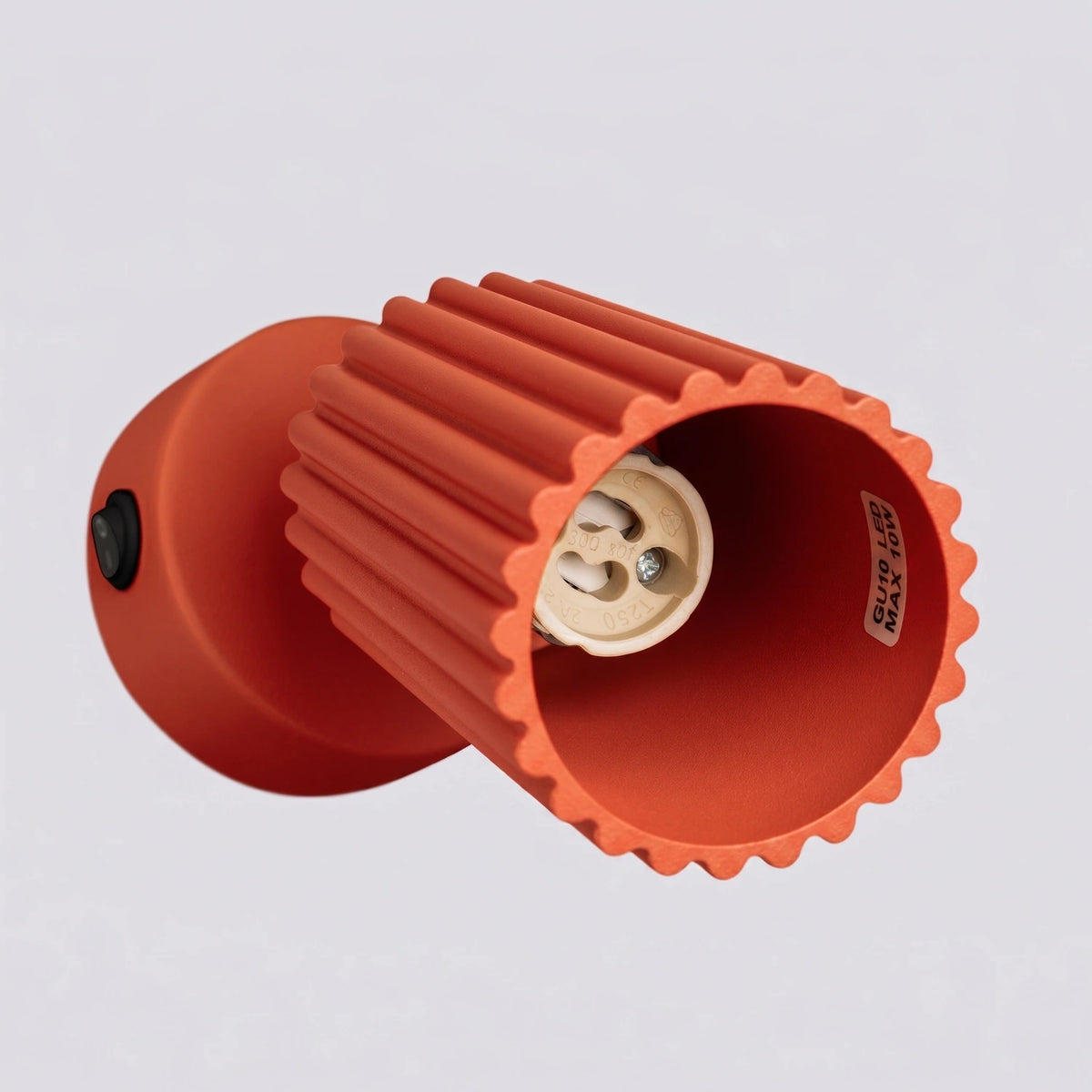 
Design Wandlampe „Karbon“ mit Schalter - Rot