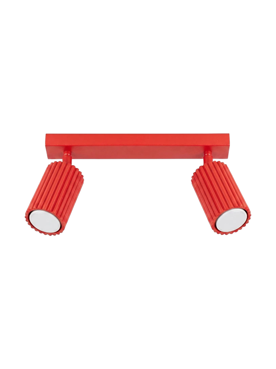 
Design Deckenlampe „Karbon“ 2-flammig - Rot