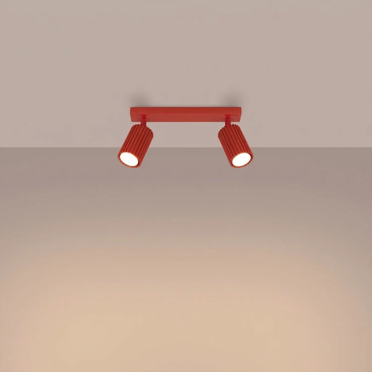 
Design Deckenlampe „Karbon“ 2-flammig - Rot