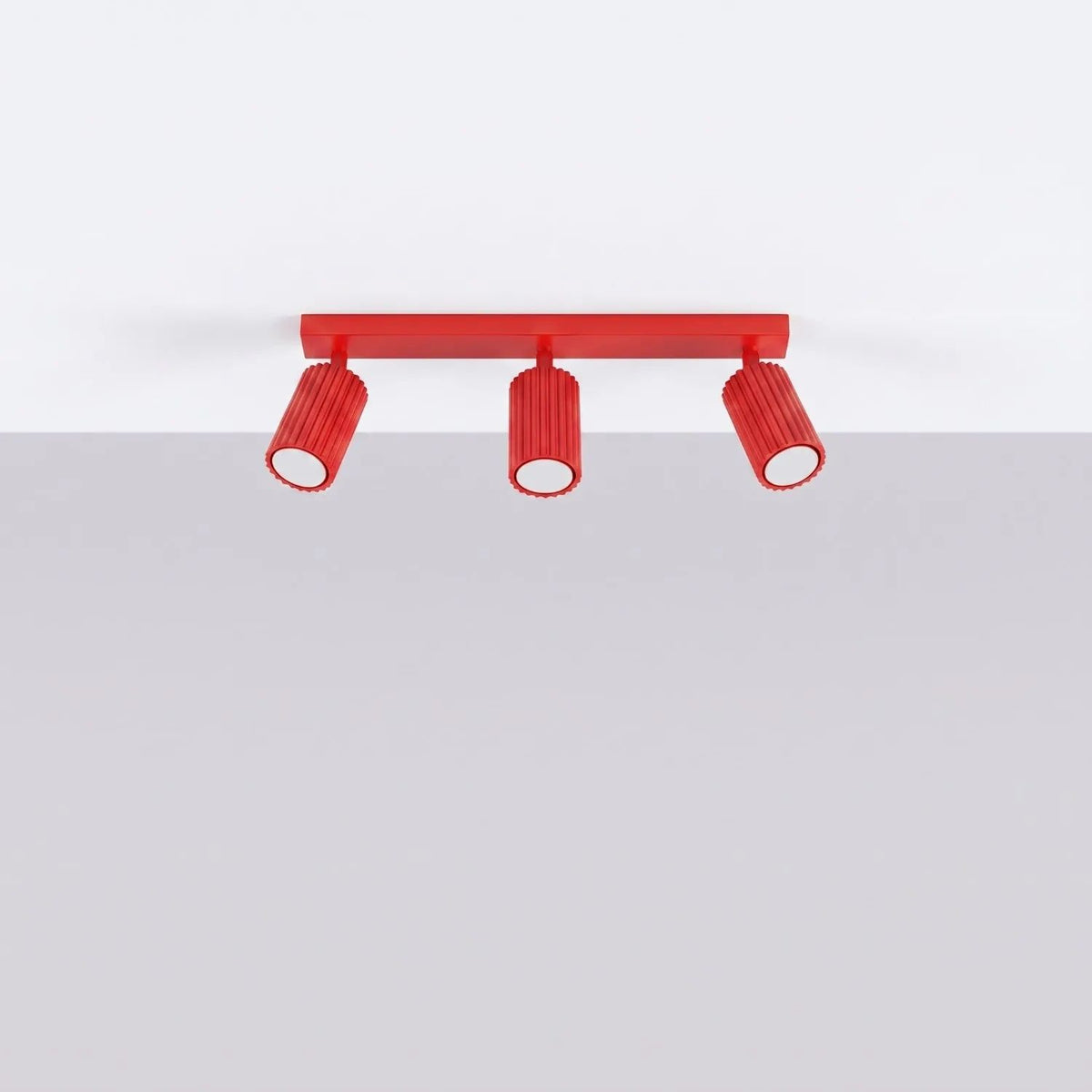 
Plafoniera di design «Karbon», a 3 luci - Rosso